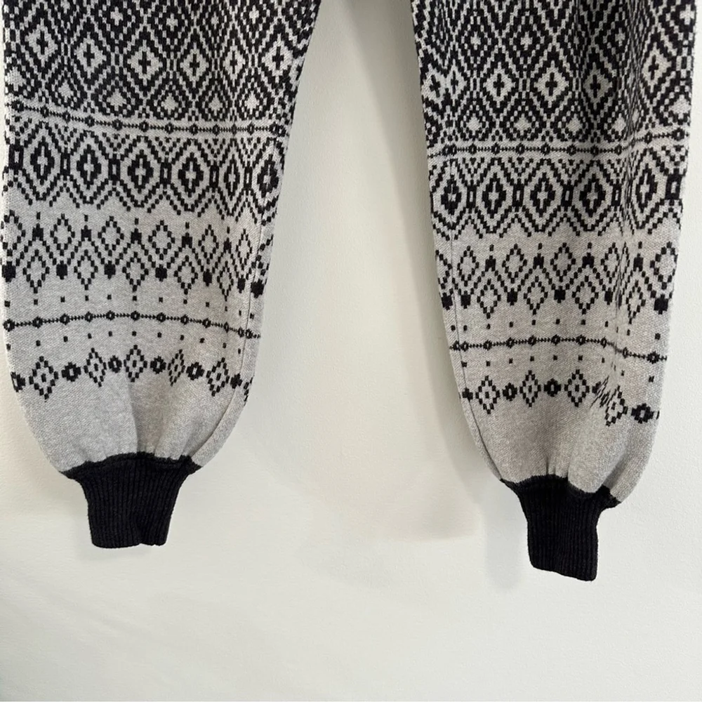 Joie Geometric Print Knit Joggers Sweatpants Grey Size Small Loungewear - Picture 8 of 13